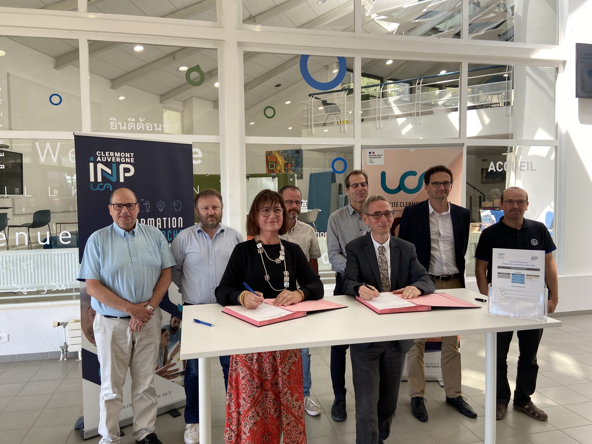 Cérémonie de signature du Contrat Pluriannuel d'Objectifs et de Moyens Clermont Auvergne INP